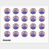 PAC Certified Physician Assistant PATRIOTIC FLAG Ronde Sticker (Vel)