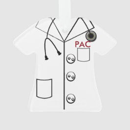 PAC LAB COAT CHRISTMAS ORNAMENT 2 SIDES CUSTOMIZE