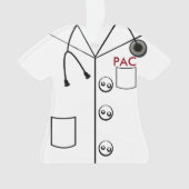 PAC LAB COAT CHRISTMAS ORNAMENT 2 SIDES CUSTOMIZE (voorkant)