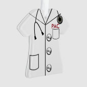 PAC LAB COAT CHRISTMAS ORNAMENT 2 SIDES CUSTOMIZE (voorkant)