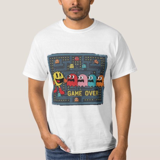 Pac-Man Game Over T-Shirt – Retro Arcade Gaming Te (Voorkant)