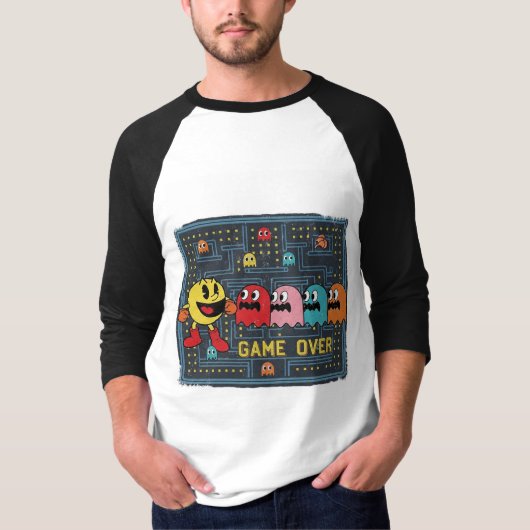 Pac-Man Game Over T-Shirt – Retro Arcade Gaming Te (Voorkant)