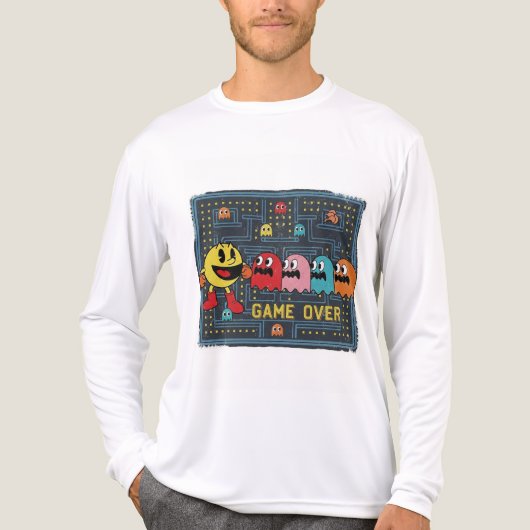 Pac-Man Game Over T-Shirt – Retro Arcade Gaming Te (Voorkant volledig)