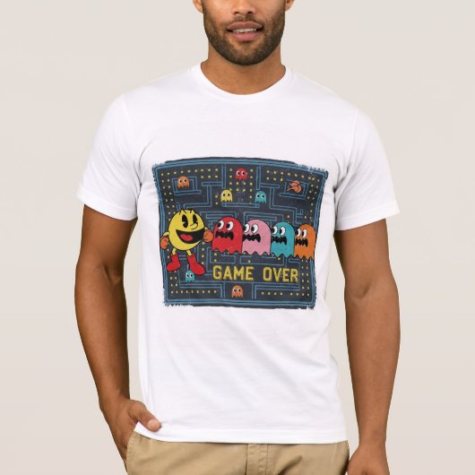Pac-Man Game Over T-Shirt – Retro Arcade Gaming Te (Voorkant)