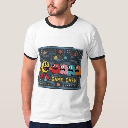Pac-Man Game Over T-Shirt – Retro Arcade Gaming Te (Voorkant)