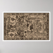 Pacal's Sarcophagus - Ancient Mayan Carving Poster (Voorkant)