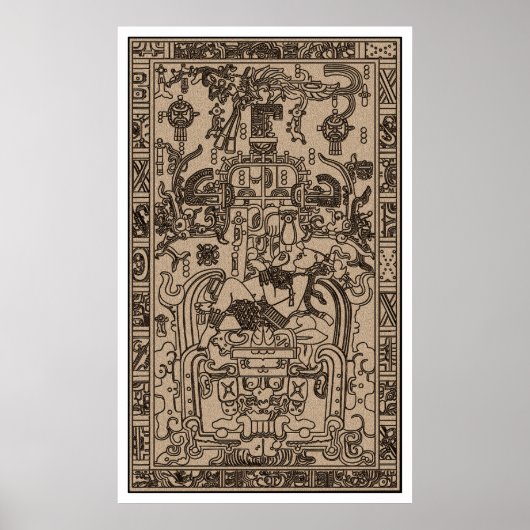 Pacal's Sarcophagus - Ancient Mayan Spaceship Poster (Voorkant)