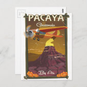 Pacaya Volcano Guatemala reisposter Briefkaart (Voorkant / Achterkant)