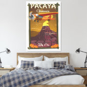 Pacaya Volcano Guatemala reisposter Canvas Afdruk (Insitu (Slaapkamer))