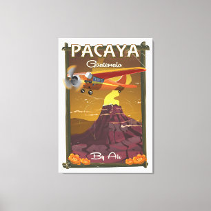 Pacaya Volcano Guatemala reisposter Canvas Afdruk