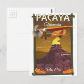 Pacaya vulkaan Guatemala reisposter Briefkaart (Voorkant / Achterkant)