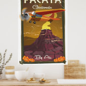 Pacaya vulkaan Guatemala reisposter Poster (Keuken)