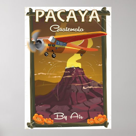 Pacaya vulkaan Guatemala reisposter Poster (Voorkant)