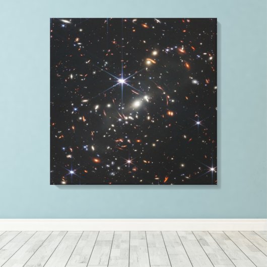 PACE ART #40 Galaxy Cluster Canvas Afdruk (Insitu (Houten vloer))