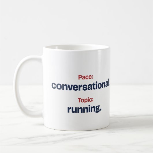 Pace Conversational Funny Mok voor een Hardloper (Links)