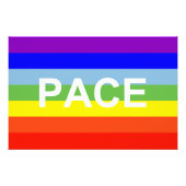PACE Peace Flag Foto Afdruk (Voorkant)