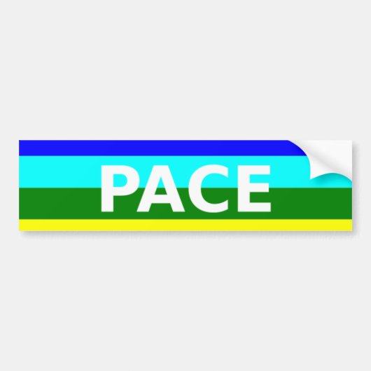 Pace(Peace) Vlag Italiaanse bumpersticker (Voorkant)