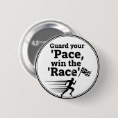 Pace Race Wijsheid Knop: Win het spel van het leve Ronde Button 5,7 Cm (Voorkant /achterkant)