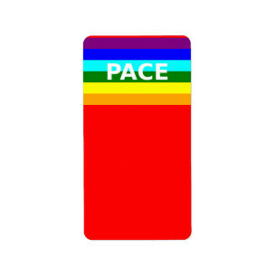 Pace(Vrede) Vlag Italiaans Adreslabel Etiket