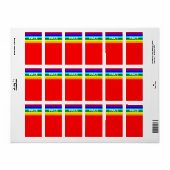 Pace(Vrede) Vlag Italiaans Adreslabel Etiket (Full Sheet)