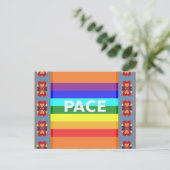 Pace (Vrede) Vlag Italiaans Briefkaart (Staand voorkant)