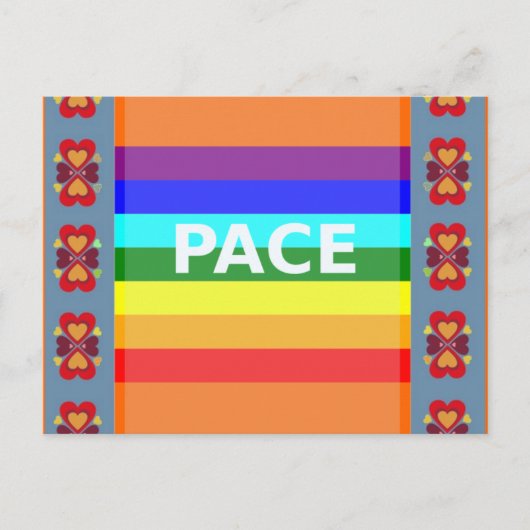 Pace (Vrede) Vlag Italiaans Briefkaart (Voorkant)