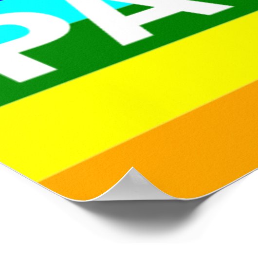 Pace (Vrede) Vlag Italiaans Poster (Hoek)