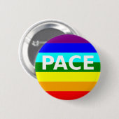 Pace (Vrede) vlag Italiaans Ronde Button 5,7 Cm (Voorkant /achterkant)