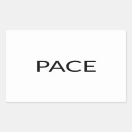 Pace White Black Italiaanse vrede simpel minimalis Rechthoekige Sticker