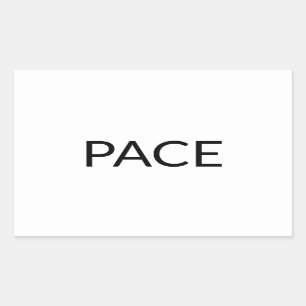 Pace White Black Italiaanse vrede simpel minimalis Rechthoekige Sticker