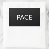 Pace zwart wit Italiaans vredeshandje eenvoudig mi Rechthoekige Sticker (Tas)