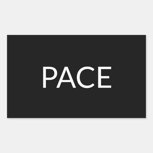 Pace zwart wit Italiaans vredeshandje eenvoudig mi Rechthoekige Sticker (Voorkant)