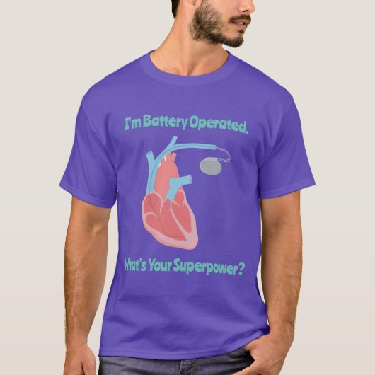 Pacemaker "Battery Operated" T-Shirt (Voorkant)