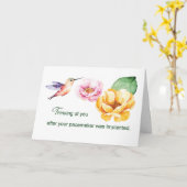 Pacemaker denken aan You Flowers en Hummingbird Kaart (Gele Bloem)