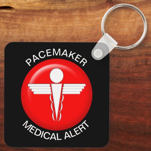 Pacemaker Medical Alert - Button Sleutelhanger (Achterkant)