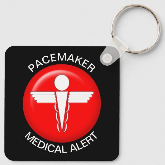 Pacemaker Medical Alert - Button Sleutelhanger (Achterkant)