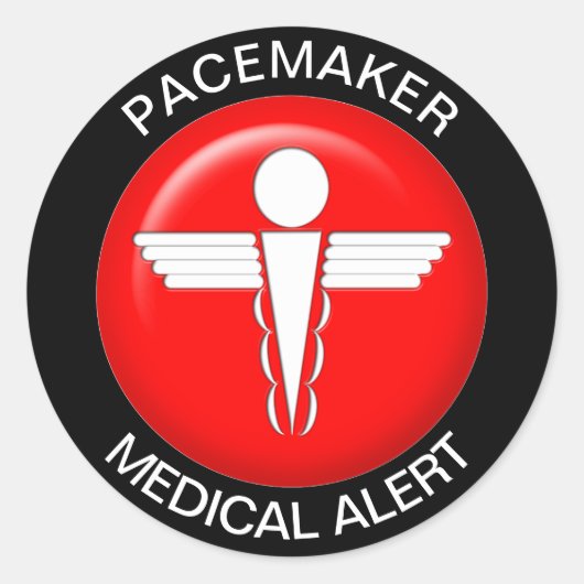 Pacemaker Medical Alert - Ronde ticker Ronde Sticker (Voorkant)