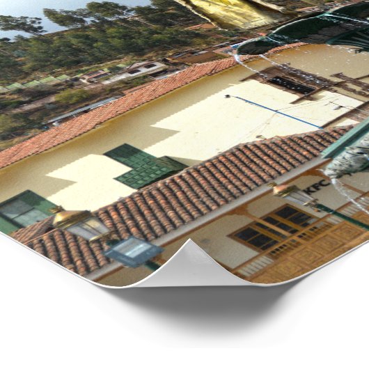 Pachacuti-standbeeld in Cusco, Peru Poster (Hoek)