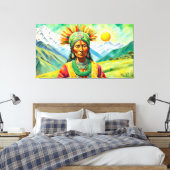 Pachamama 3 canvas afdruk (Insitu (Slaapkamer))