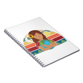 Pachamama Earth Moeder in God Zonnebloem Notitieboek (Rechterzijde)