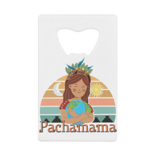 Pachamama Earth Mother Incan God Spiritual Creditkaart Flessenopener
