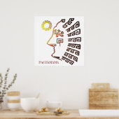 Pachamama Machu_Picchu Silhouet Poster (Keuken)