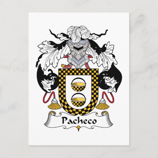 Pacheco Family Crest Briefkaart (Voorkant)