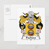 Pacheco Family Crest Briefkaart (Voorkant / Achterkant)