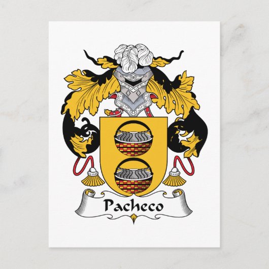 Pacheco Family Crest Briefkaart (Voorkant)
