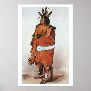 Pachtuwa-Chta, Arikara krijger geportretteerd door Poster