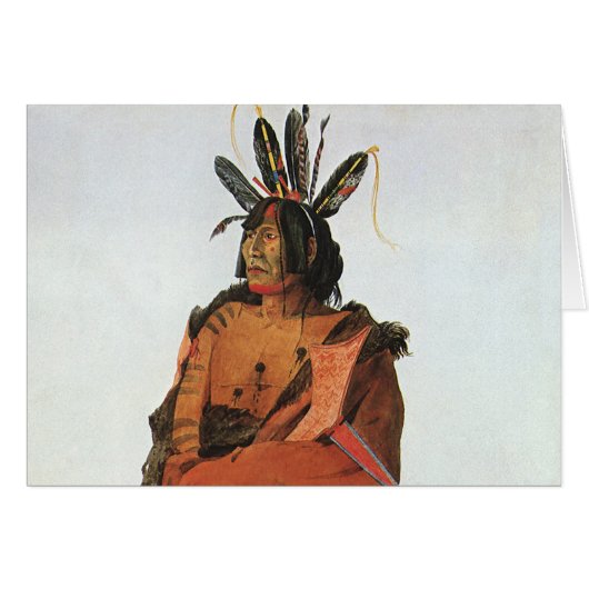 Pachtuwa-Chta, Arikara Warrior Portrait van Bodmer (Voorkant Horizontaal)