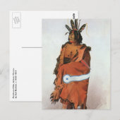 Pachtuwa-Chta, Arikara Warrior Portrait van Bodmer Briefkaart (Voorkant / Achterkant)