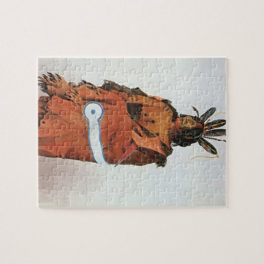 Pachtuwa-Chta, Arikara Warrior Portrait van Bodmer Legpuzzel (Horizontaal)