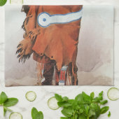 Pachtuwa-Chta, Arikara Warrior Portrait van Bodmer Theedoek (Gevouwen)